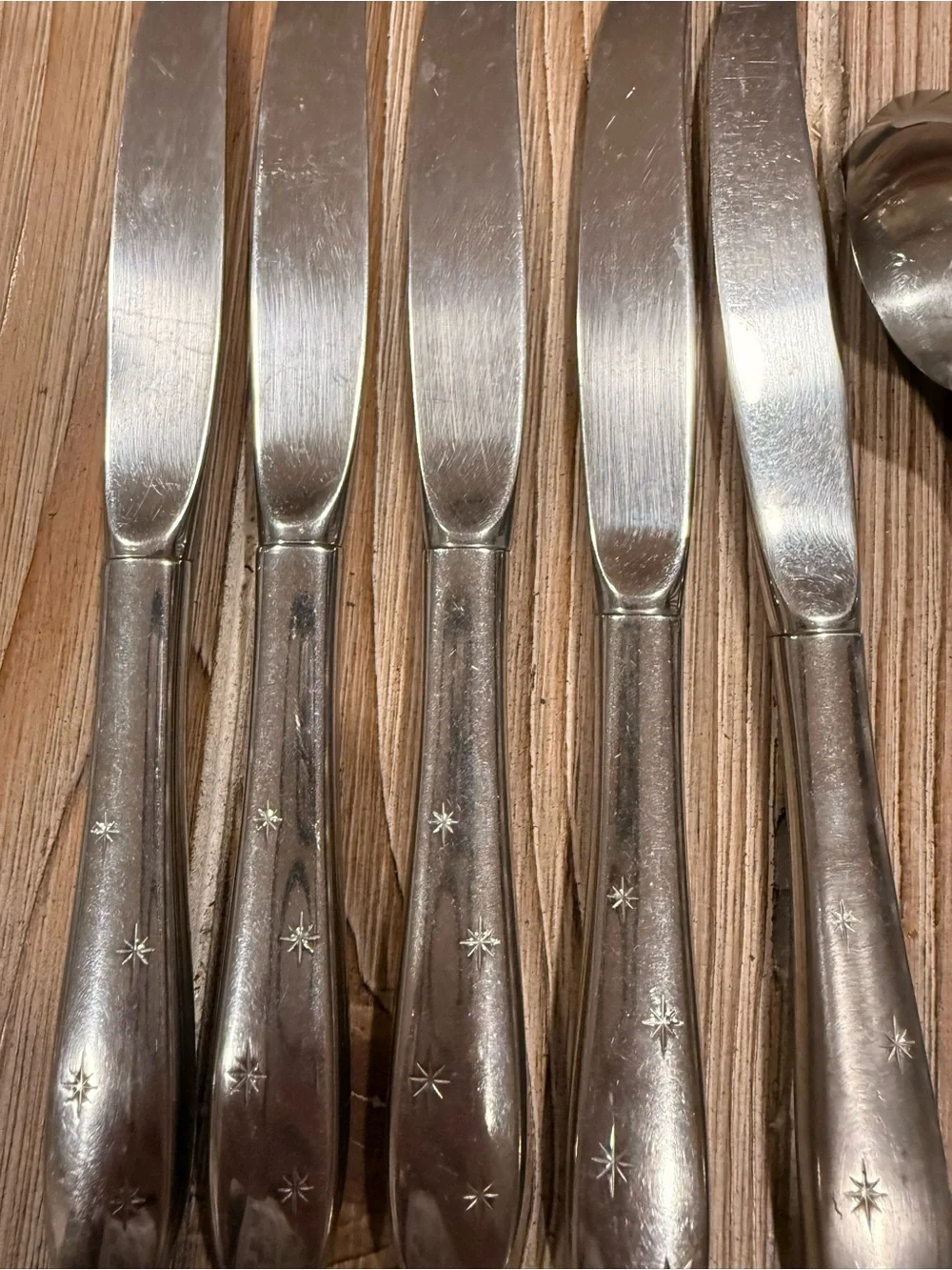 Vintage Wallace Stainless NORTH STAR Atomic Starburst Flatware Lot 15 Pieces MCM